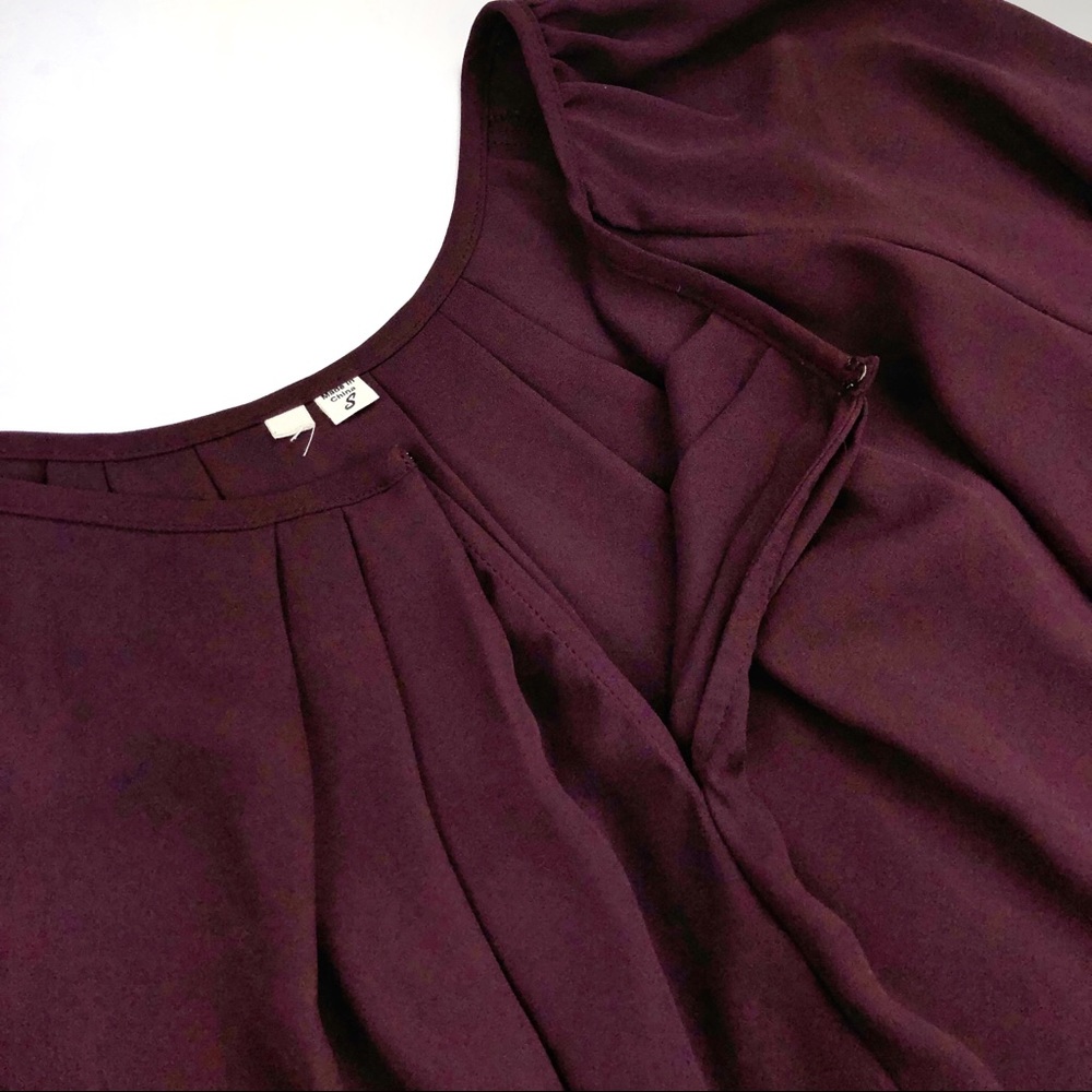 Boutique Boho Pleated Oversized Long Sleeve Blouse - Picture 5 of 8